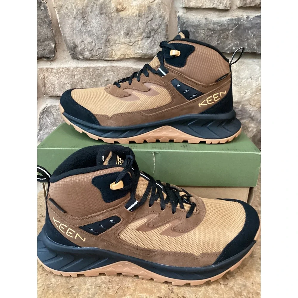 Keen Hightrail Mid Polar Women 8.5 Waterproof Hiking Boots Chipmunk Bison New